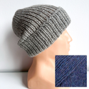 KIARA – czapka wywijana z alpaki 100% 6360 nocne niebo zimowa