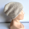 CHMURKA Handgemachte Beanie-Mütze aus Alpaka 02 Weizenfarben