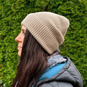 VARELLA Turn-Up Baby Merino Wool Beanie 100% 64 jasny dąb