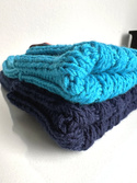 HELLI – wywijana czapka z wełny merino 100% Baby Merino 13 Granatowy, unisex, jesienno-zimowa