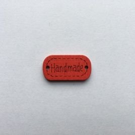 Guzik drewniany Handmade 2,5 cm Czerwony