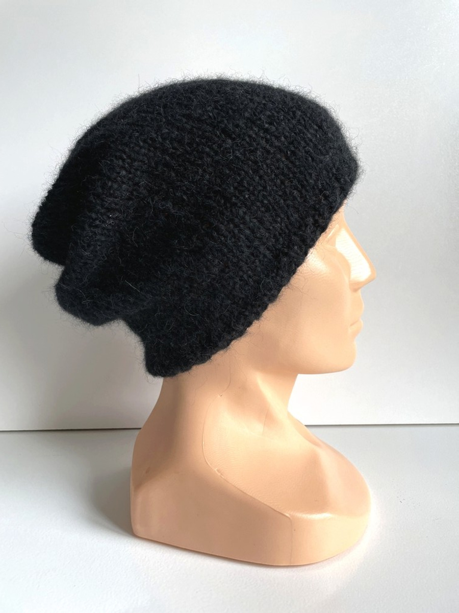 CHMURKA Beanie-Mütze aus Alpaka 31 Schwarz
