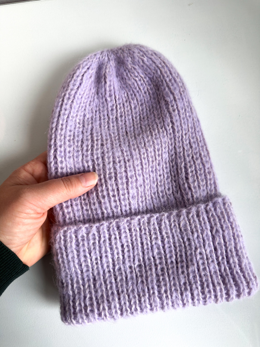 MORGANA – czapka damska beanie alpaka + jedwab 4010/34 słodka orchidea