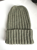 HELLI Turn-Up Beanie 100% Baby Merino Wool 38 Olive
