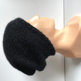CHMURKA – czapka beanie z alpaki damska 31 czarny