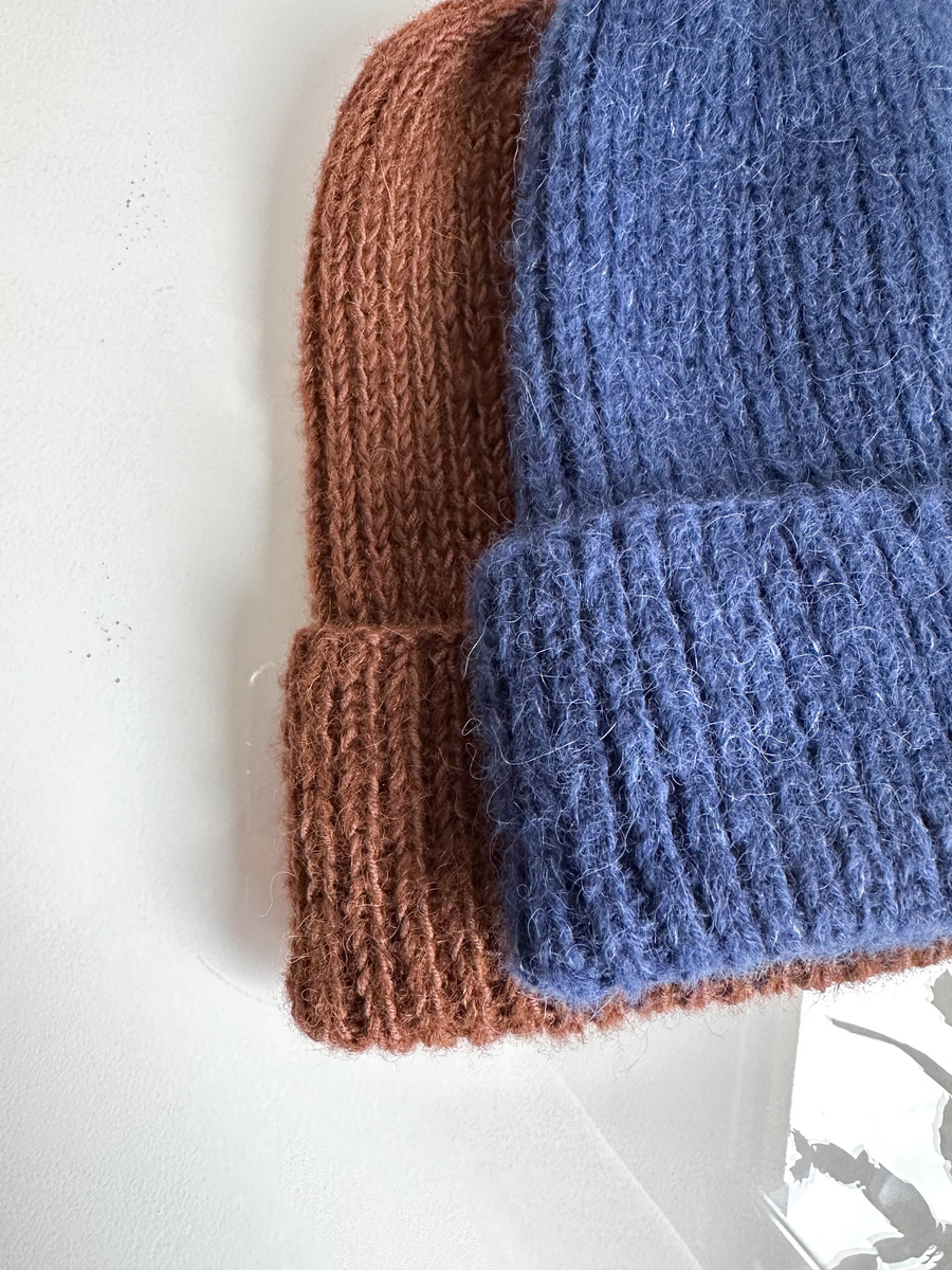 MORGANA – ręcznie robiona czapka damska alpaka + jedwab 5575/39 granatowy