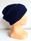 NANA Turn-Up Beanie in Baby Merino Wool 13 Navy