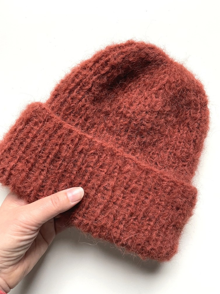WATA CUKROWA Women's Alpaca Beanie 19 Brick