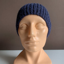 KIARA – czapka z alpaki damska 100% alpaka 5575 granatowy beanie zimowa