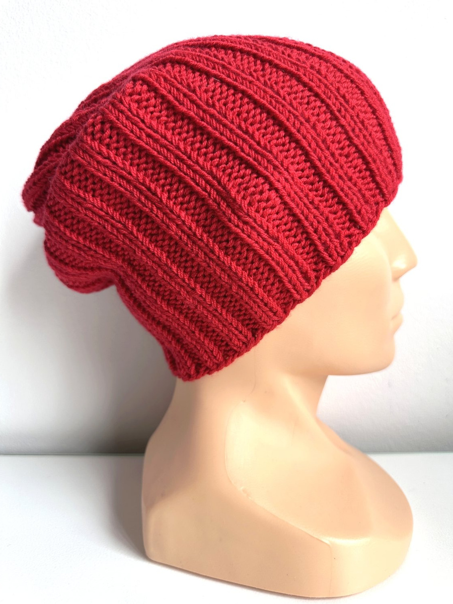 Czapka zimowa damska HELLI 100% Baby Merino 16 Czerwony