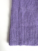 Handgemachte Damenmütze AUREA 100% Baby Merino plus Mohair und Seide 14/11 Violett