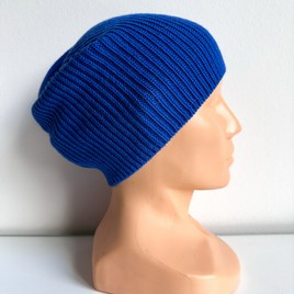 VARELLA – czapka z wełny merino beanie 100% Baby Merino 33 jaskrawoniebieska, jesienno‑wiosenna