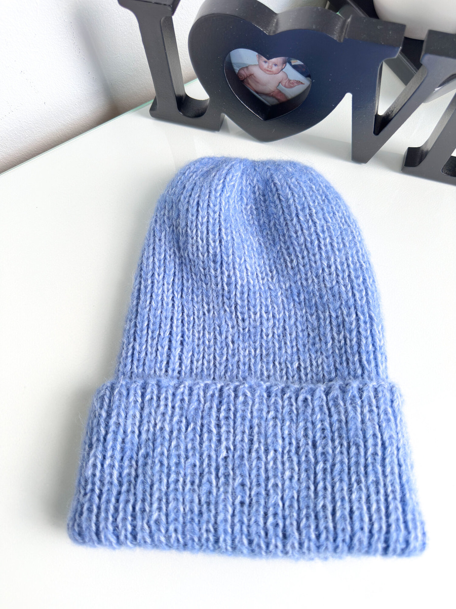 MORGANA – ręcznie robiona czapka damska alpaka + jedwab 6205/28 błękitny