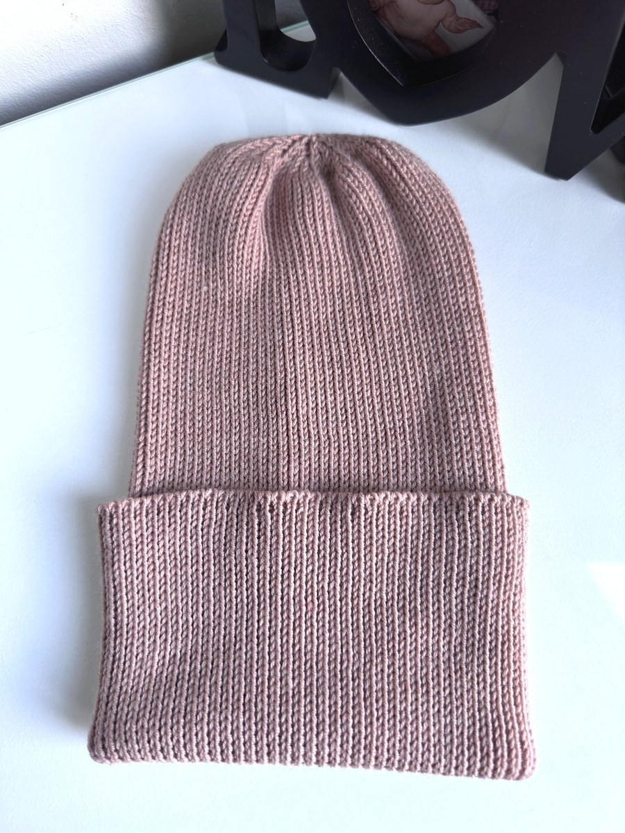 VARELLA Beanie-Mütze aus 100% Baby-Merinowolle 49 Pustynna Róża