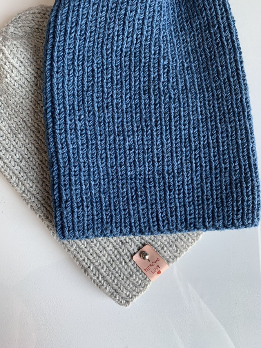 NANA – czapka beanie z wełny baby merino 42 Petrol