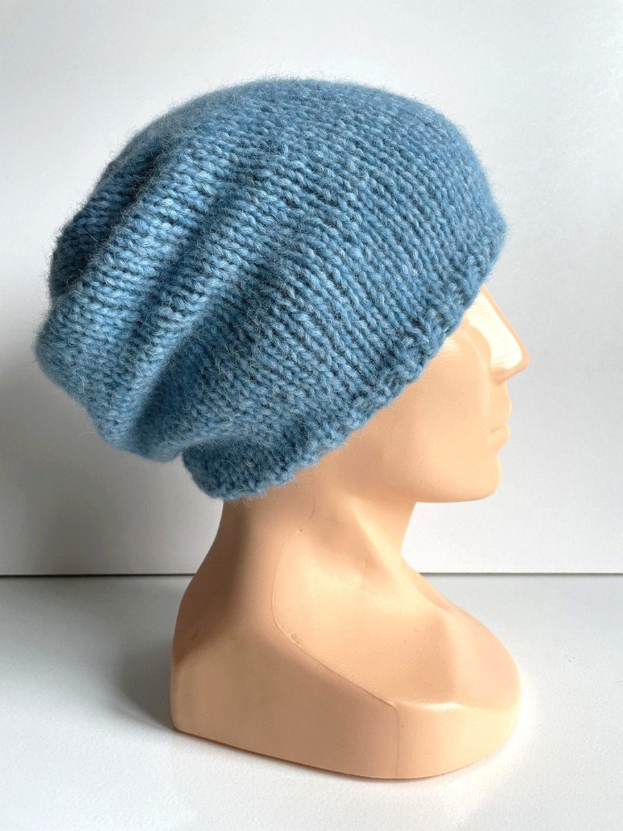 CHMURKA Beanie-Mütze aus Alpaka 21 Meeresblau