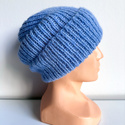 MORGANA – ręcznie robiona czapka damska alpaka + jedwab 6205/28 błękitny