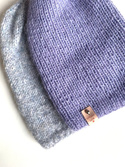 Handmade women's hat AUREA 100% Baby Merino plus mohair and silk 25/11 Lavender