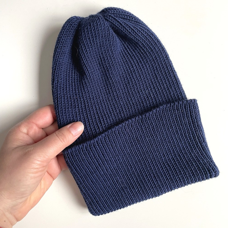 VARELLA Beanie 100% Baby Merino Wool 13 Navy