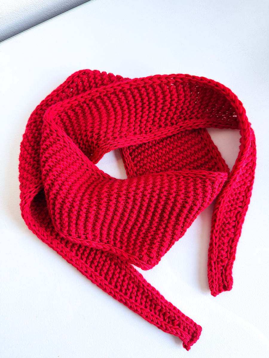 Słodki szalik, apaszka baby merino Nitkowe Love 16 Czerwony