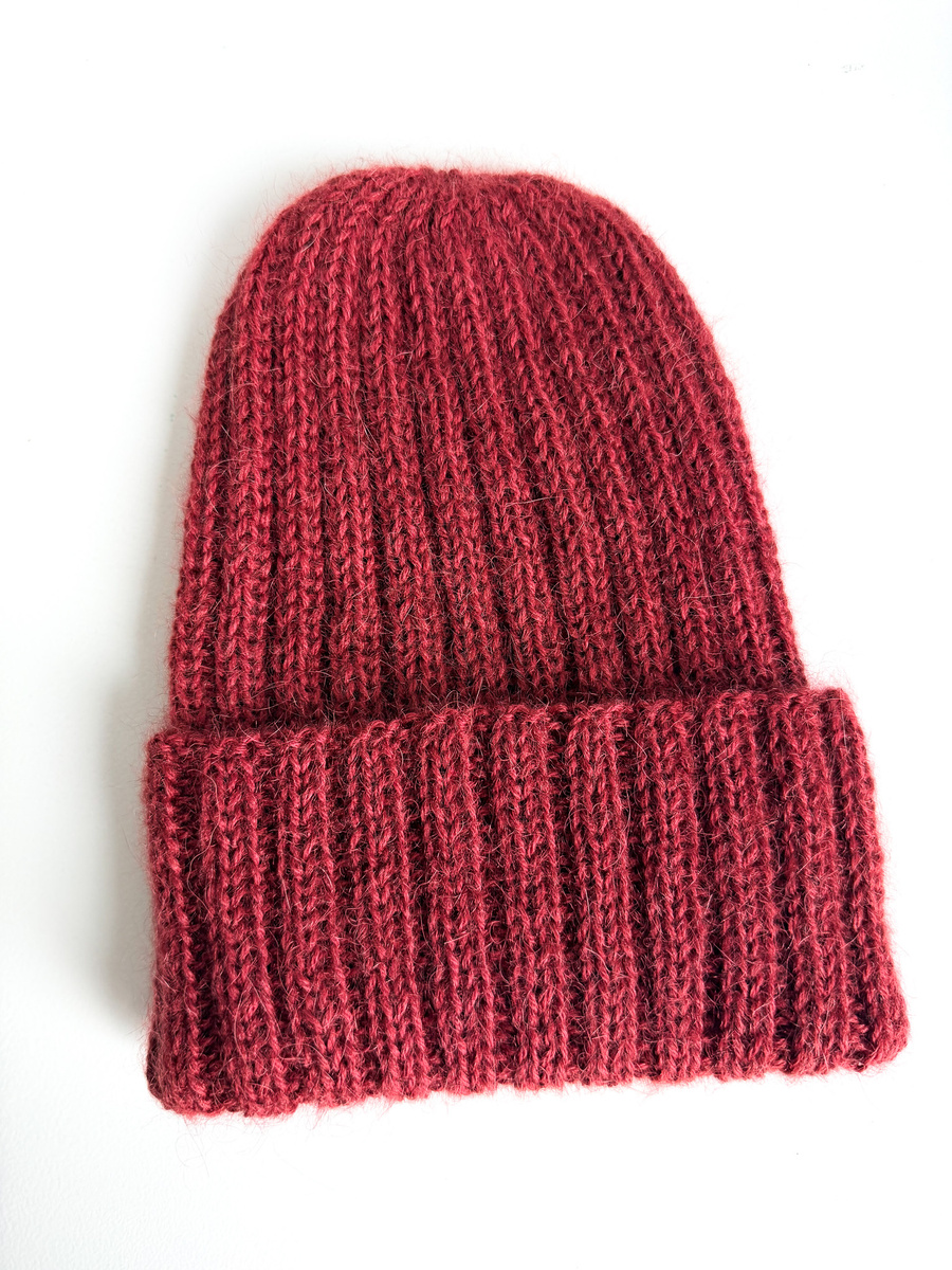 MARGARET Handmade Beanie Alpaca Mohair and Silk 9040 Ostrokrzew