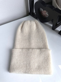 HELEN Turn-Up Beanie 100% Alpaca 100 Ecru
