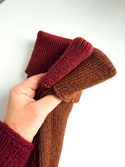 HELEN Turn-Up Beanie 100% Alpaca 9041 Copper Brown