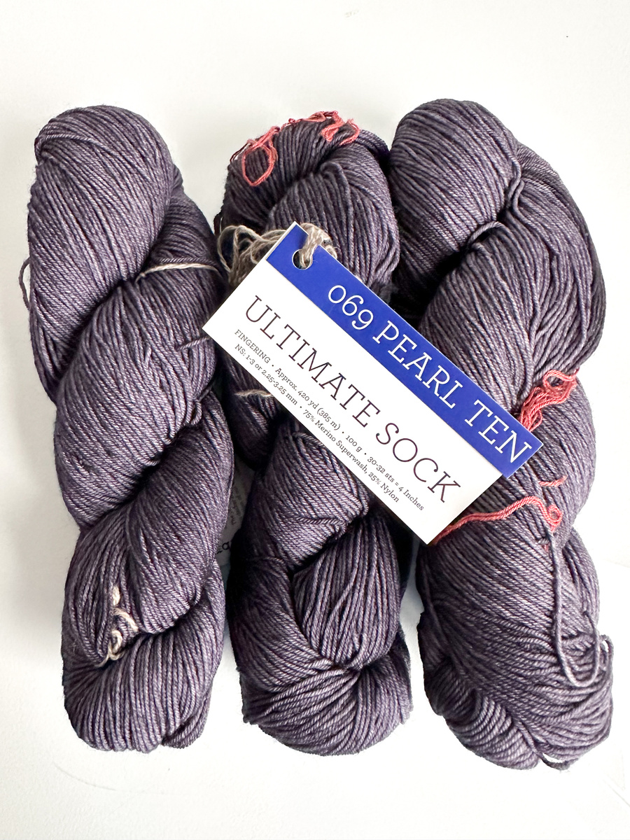 Ręcznie farbowana włóczka Malabrigo ULTIMATE SOCK merynos z nylonem US069 Pearl Ten