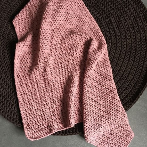 Ręcznie robiony Bawełniany kocyk dziecięcy 90 x 115 cm