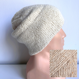 Ręcznie robiona Czapka hand made Tweed RONIA 03 Piaskowy