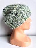 DAISY – czapka beanie ręcznie farbowana baby merino + moher i jedwab 467 Kaktus