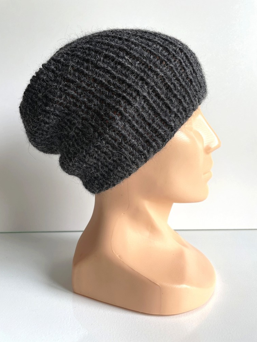 KIARA – czapka beanie z alpaki 100% 506 Ciemny Szary