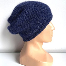 CHMURKA – czapka beanie z alpaki damska 09 granatowy