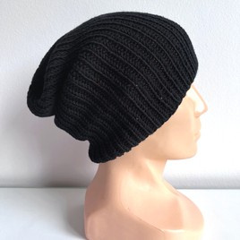 NANA – czapka beanie z wełny 100% baby merino 21 Czarny