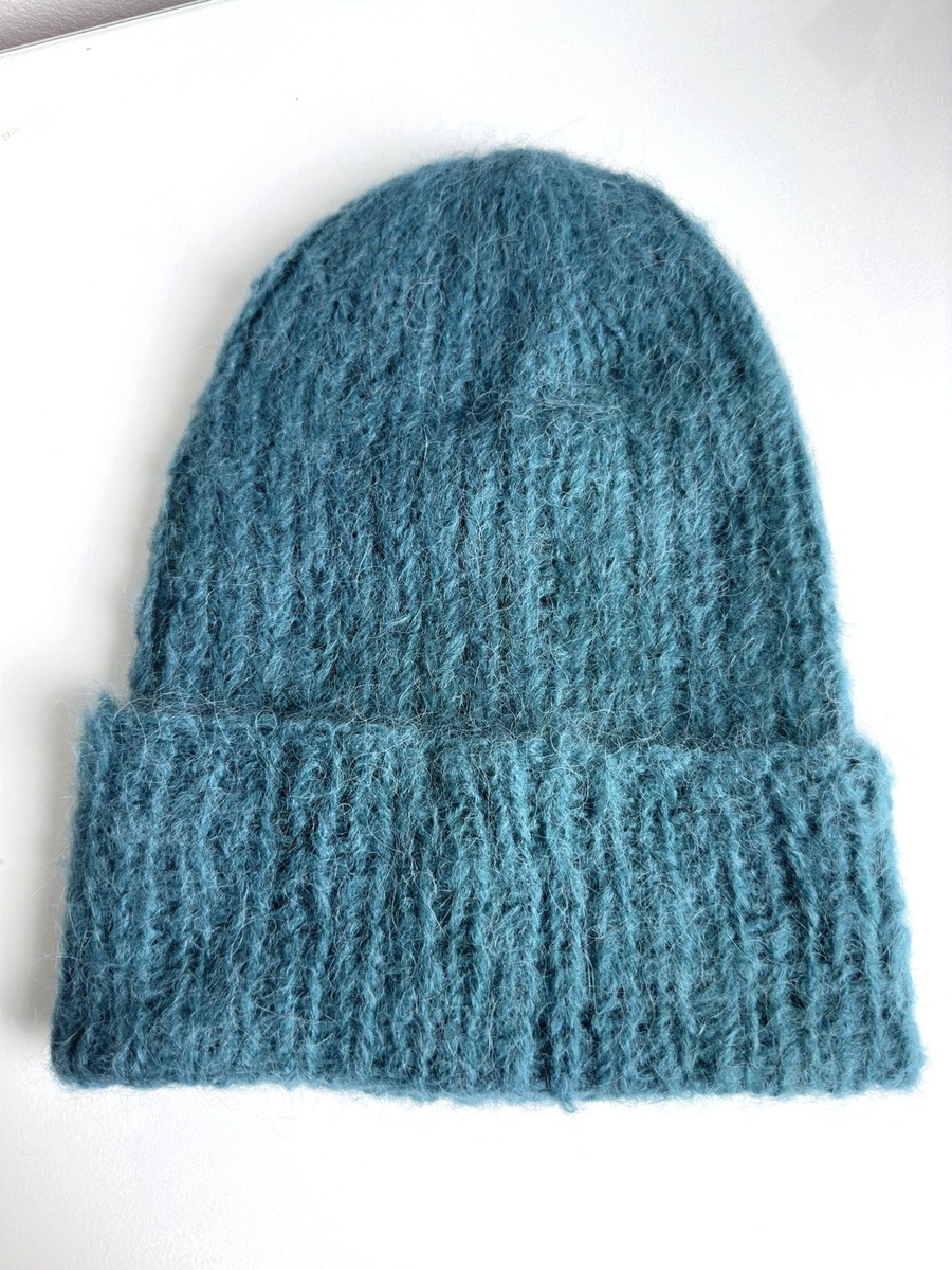 WATA CUKROWA Women's Alpaca and Merino Wool Beanie 8 Petrol