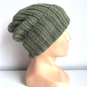 HELLI Turn-Up Beanie 100% Baby Merino Wool 38 Olive