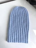 HELLI – czapka zimowa merino damska 100% Baby Merino 11 Błękitny Stalowy