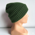KIARA Turn-Up Beanie 100% Alpaca 9032 ciemny bluszcz
