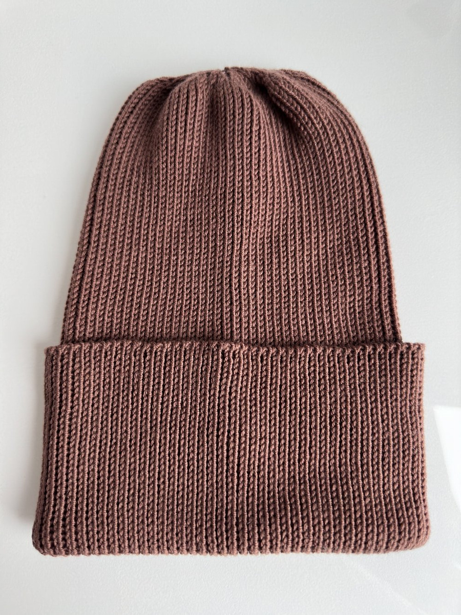 VARELLA Beanie 100% Baby Merino Wool 52 Czekolada