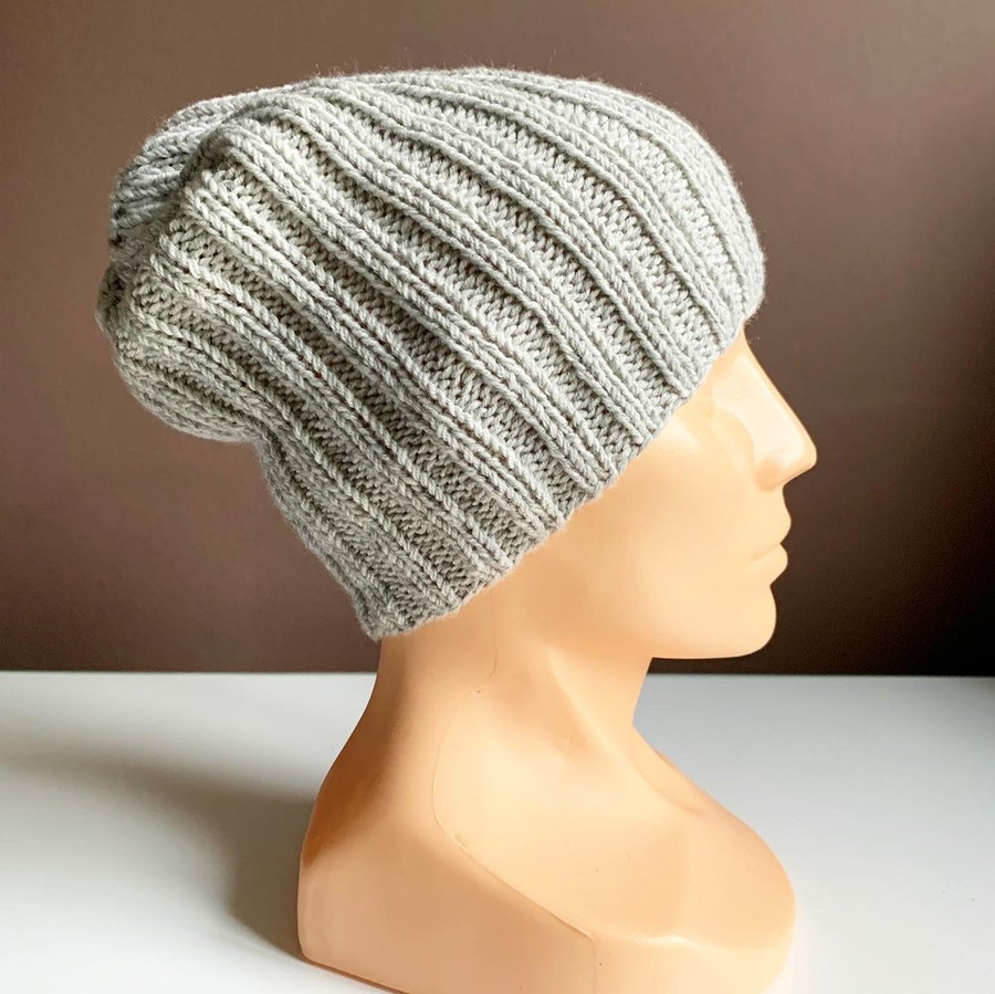HELLI Merino Wool Winter Beanie 100% Baby Merino 22 Light Grey