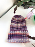 NELLI Turn-Up Merino Wool Beanie 15 Fioletowy Deszcz Unisex Winter