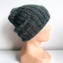 DAISY – czapka handmade baby merino + moher i jedwab US139 Pocion zielony