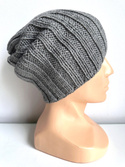 HELLI – czapka zimowa merino damska 100% Baby Merino 19 Szary