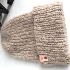 WATA CUKROWA Women's Alpaca Beanie 15 Beige
