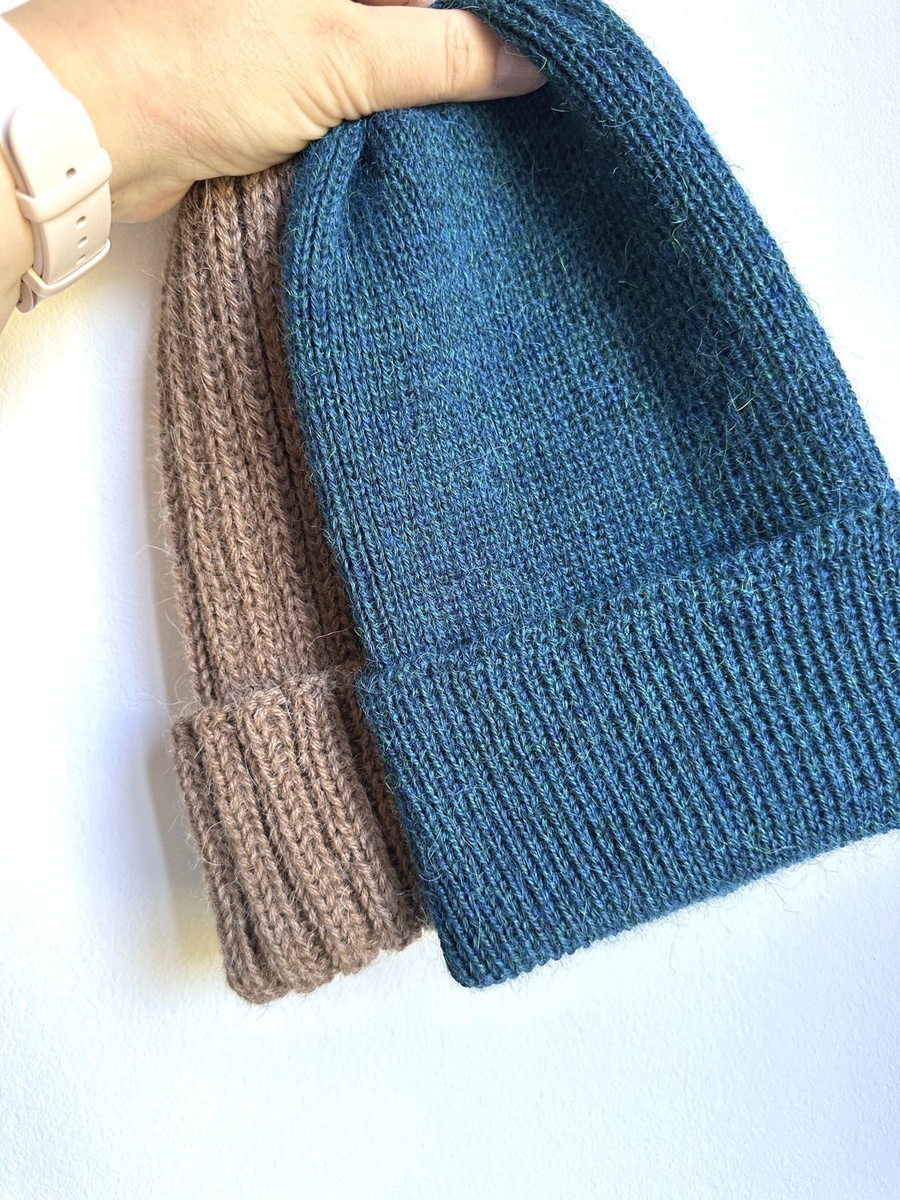 HELEN – czapka z alpaki damska 7240 niebieski petrol