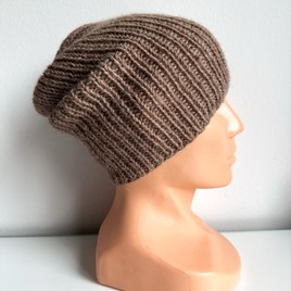 KIARA – czapka beanie z alpaki damska 100% alpaka 618 Nugat beżowa