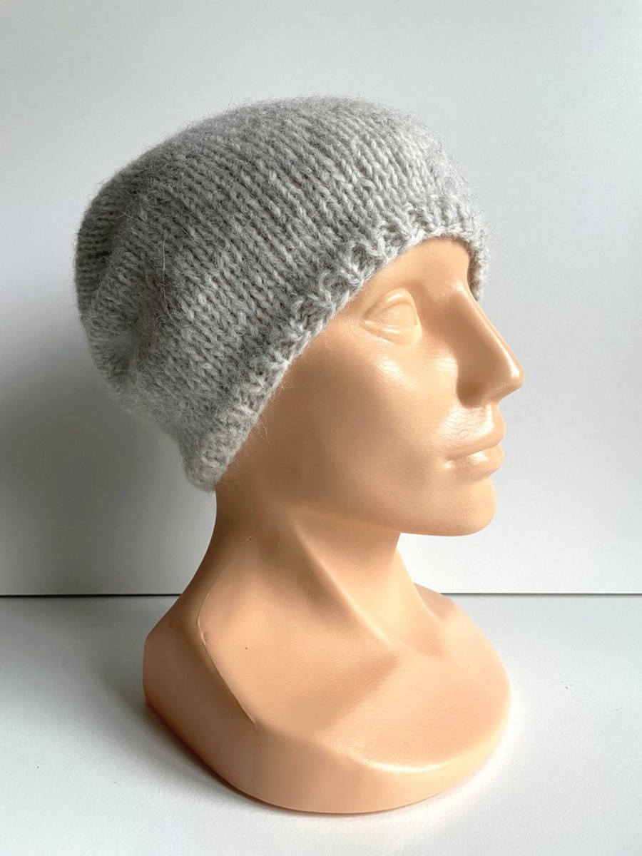 CHMURKA Beanie-Mütze aus Alpaka 03 Perlgrau