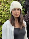 HELLI Mütze mit Umschlag aus Merinowolle 100% Baby Merino 02 Ecru