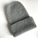 AUREA – czapka beanie handmade baby merino + moher i jedwab 50/10 Zielona Szałwia