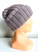 LAURIN Beanie 100% Alpaca 9035 Lawendowy Szron